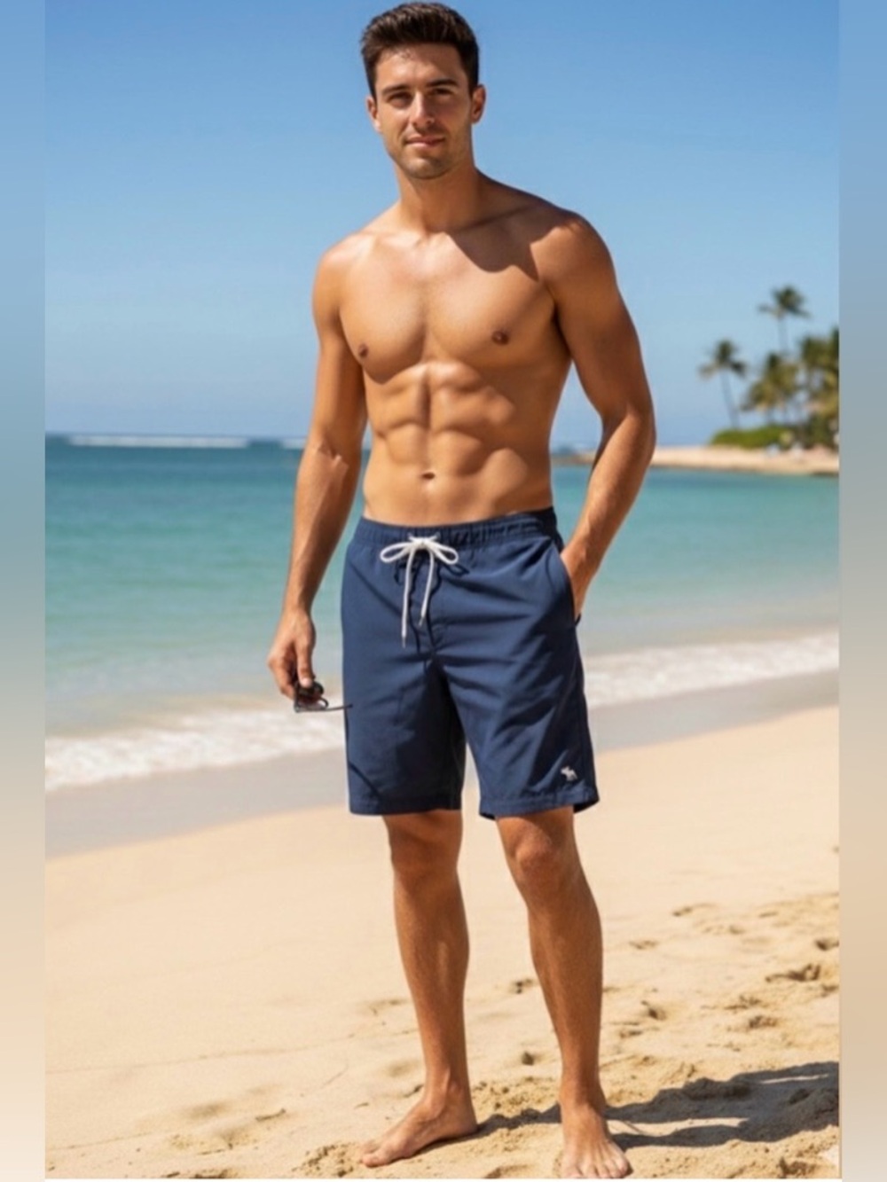 Men’s Abercrombie & Fitch Blue Swim Board Short